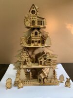 Archivo vectorial de pueblo navideño para corte láser - Diseño decorativo para fiestas - Imagen 7