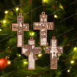 Bolas de Navidad SVG para adornos de árbol - Paquete de 16, archivos cortados con láser para Glowforge - Imagen 4