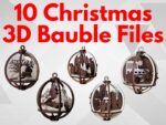 Adornos Navideños 3D para Árboles - Paquete Digital de Corte Láser para Manualidades - Imagen 3