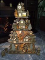 Archivo vectorial de pueblo navideño para corte láser - Diseño decorativo para fiestas - Imagen 6