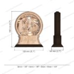 Lámpara de Natividad 3D para Decoración Navideña - Archivo SVG y DXF Cortado con Láser - Imagen 2