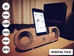 Diseño de Corte Láser para Altavoz Pasivo de Smartphone: DIY Creativo y Moderno