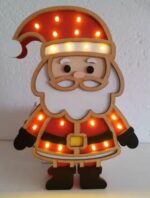 Candelabros navideños LED para corte láser: diseños de reno, Santa y más en DXF, AI, PDF - Imagen 6