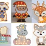 Candelabros navideños LED para corte láser: diseños de reno, Santa y más en DXF, AI, PDF