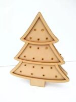 Candelabros navideños LED para corte láser: diseños de reno, Santa y más en DXF, AI, PDF - Imagen 8