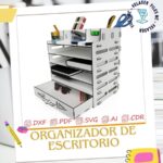 Organizador de Escritorio con Compartimentos – Diseño Personalizado para Corte Láser