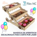 Bandeja de bocadillos escalonada para corte láser CNC | Diseño moderno y personalizado