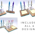 Conjunto de 6 diseños de organizadores de escritorio en SVG, PDF y EPS - Listos para corte láser【Descarga inmediata】