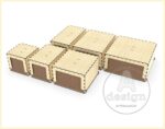 Cajas de Almacenamiento SVG para Corte Láser – Pack de 6 Cajas con Tapa Abatible y Diseño de Regalo - Imagen 3