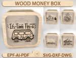 Caja de Ahorros de Madera para Niños - Archivos SVG para Cortes Láser y Alcancías