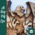 Águila Mandala Multicapa SVG para Corte Láser | Archivo DXF y Diseño 3D Ideal para Glowforge - Imagen 3