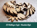 Águila Mandala Multicapa SVG para Corte Láser | Archivo DXF y Diseño 3D Ideal para Glowforge - Imagen 5