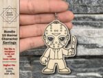 Paquete 15 Personajes de Terror SVG para Pendientes de Madera - Archivos para Corte Láser DXF, AI, EPS - Imagen 8