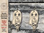 Paquete 15 Personajes de Terror SVG para Pendientes de Madera - Archivos para Corte Láser DXF, AI, EPS - Imagen 10