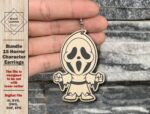 Paquete 15 Personajes de Terror SVG para Pendientes de Madera - Archivos para Corte Láser DXF, AI, EPS - Imagen 4