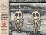 Paquete 15 Personajes de Terror SVG para Pendientes de Madera - Archivos para Corte Láser DXF, AI, EPS - Imagen 9