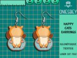 Pendientes de Gato Divertidos SVG - Bundle de Archivos de Corte Láser para Glowforge y Cricut - Imagen 6
