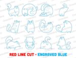 Pendientes de Gato Divertidos SVG - Bundle de Archivos de Corte Láser para Glowforge y Cricut - Imagen 7