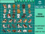 Paquete SVG de Aretes de Perro Divertidos | Archivos Cortados con Láser para Aretes de Animales
