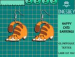 Pendientes de Gato Divertidos SVG - Bundle de Archivos de Corte Láser para Glowforge y Cricut - Imagen 5