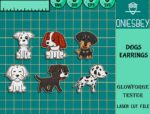 Paquete SVG de Aretes de Perro Divertidos | Archivos Cortados con Láser para Aretes de Animales - Imagen 4