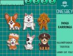 Paquete SVG de Aretes de Perro Divertidos | Archivos Cortados con Láser para Aretes de Animales - Imagen 2