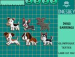 Paquete SVG de Aretes de Perro Divertidos | Archivos Cortados con Láser para Aretes de Animales - Imagen 6