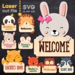 Paquete SVG Signo de Nombre de Bebé para Corte Láser Glowforge - Descarga Instantánea