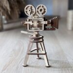 Cámara de vídeo retro en madera contrachapada 3D - Archivo SVG para corte láser