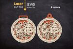 Paquete de llaveros SVG para corte láser: adornos navideños e intercambiables - Descarga instantánea - Imagen 5