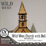 Iglesia del Salvaje Oeste en SVG para Corte Láser - Miniaturas 28-34 mm - Imagen 4