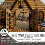 Iglesia del Salvaje Oeste en SVG para Corte Láser - Miniaturas 28-34 mm - Imagen 8