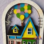 Llavero Casa de Globos y Decoración de Pared Corte Láser para Glowforge - Arte en Madera Personalizado - Imagen 6