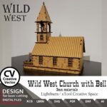 Iglesia del Salvaje Oeste en SVG para Corte Láser - Miniaturas 28-34 mm - Imagen 5