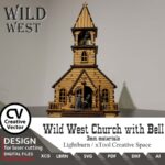 Iglesia del Salvaje Oeste en SVG para Corte Láser - Miniaturas 28-34 mm - Imagen 6