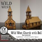 Iglesia del Salvaje Oeste en SVG para Corte Láser - Miniaturas 28-34 mm - Imagen 7
