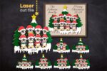 Paquete SVG de árbol genealógico de pingüinos para corte láser - Personaliza tu marco familiar de Navidad - Imagen 5