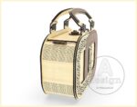 Bolso de madera vectorial SVG para corte láser - Diseño de mano y hombro, Archivo 95 - Imagen 3