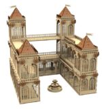Castillo Medieval de Madera con 10 Figuras de Mosqueteros - Kit de Juguete Cortado a Laser para Niños - Imagen 3