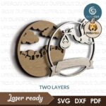 Cigüeña con Bebé SVG Personalizado para Corte Láser - Diseño Decorativo DIY para Recién Nacidos - Imagen 5