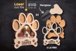 Marcos de Fotos para Mascotas SVG - Archivo Cortado Láser para Glowforge con Nombres Personalizados - Imagen 2