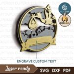 Cigüeña con Bebé SVG Personalizado para Corte Láser - Diseño Decorativo DIY para Recién Nacidos - Imagen 3