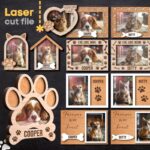 Marcos de Fotos para Mascotas SVG - Archivo Cortado Láser para Glowforge con Nombres Personalizados