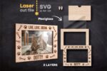 Marcos de Fotos para Mascotas SVG - Archivo Cortado Láser para Glowforge con Nombres Personalizados - Imagen 3