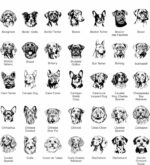 Paquete SVG de Adornos Navideños con 225 Razas de Perros para Decoraciones Festivas - Imagen 4