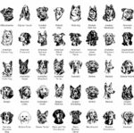 Paquete SVG de Adornos Navideños con 225 Razas de Perros para Decoraciones Festivas - Imagen 3