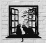 Siluetas de Gatos para Decoración de Paredes - Paquete Personalizable PNG, SVG, DXF, PDF para Corte Láser - Imagen 5