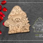 Seta decorativa de madera para corte láser - Ornamentación personalizada para decoración