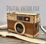 Estuche para monedas cámara retro - Plantillas DXF y SVG para corte láser - Imagen 3