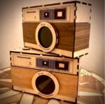 Estuche para monedas cámara retro - Plantillas DXF y SVG para corte láser